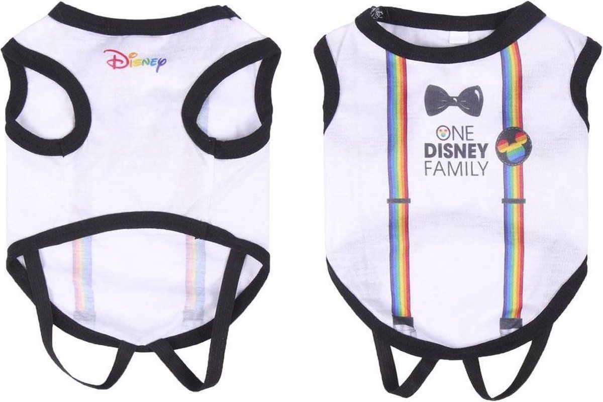 Cerdá DISNEY PRIDE - Honden Shirt - M (Lengte 36cm - Borst 58-66cm) - Wit