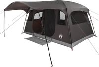 vidaXL Tunneltent 6-persoons Bruin/Grijs Polyester