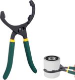 Merkloos / Sans marque Oliefiltertang 10" - Oliefilter Tang - Oliefilter Sleutel - Rubberen Handvat - Zelfklemmend - Gereedschap Verstelbaar - Met Antislip Handgreep - Verstelbaar Van 55 Mm Tot 130 Mm - Filter Snel En Zonder Slip Verwijderen