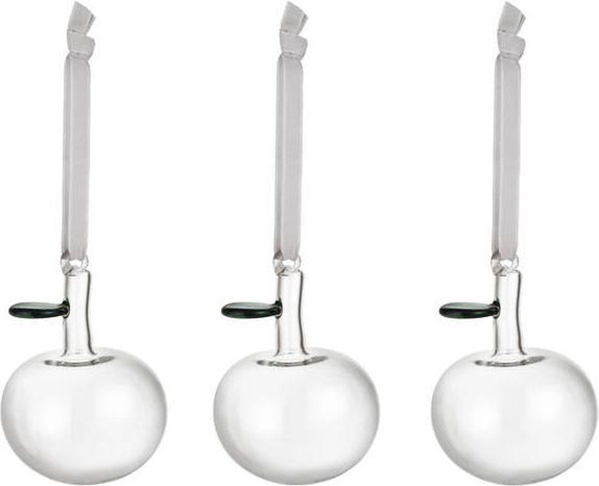 Iittala Glazen appel helder set van 3 - Transparant - Glas