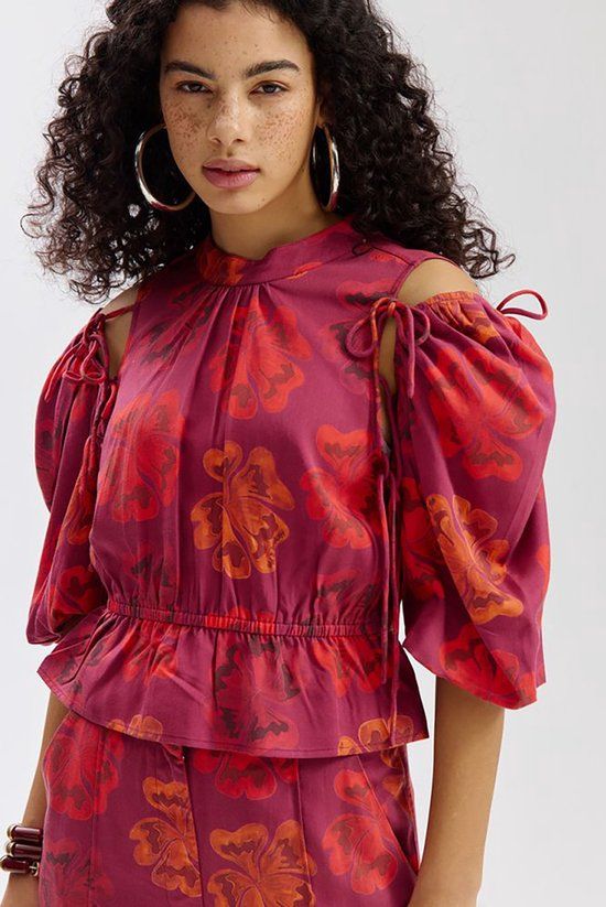 Harper & Yve JACEY-SS Dames Tops XL Roodbruin