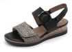 Jana Dames Sandalette - 28776-030 Zwart/Combi - Wijdte H - Maat 41