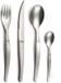 Merkloos Lou Laguiole Jet Bestekset, 24-delig, RVS, Vintage, Zilver, Vaatwasserbestendig, 6 personen