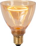 Lucide GO90 - Filament lamp - Ø 9 cm - LED Dimbaar - E27 - 1x3,5W 2200K - Amber
