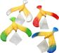 4 pièces oiseaux flottants, couleur aléatoire, oiseaux équilibrants avec base pyramidale, oiseaux équilibrants magiques aigle – cadeau jouet pour enfants.