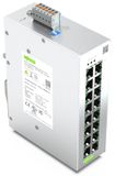 WAGO Industriële switch 852-1816 | met 16 ETHERNET-poorten 10/100/1000 Mbps autonegotiatie en diagnostische leds aan de voorkant, ondersteunt tot 8000 absolute MAC adressen