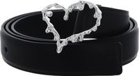 Desigual Leren Riem Accessories Leather Belt W90 Black Zwart