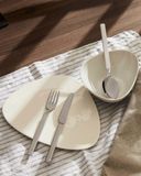 Alessi 4180/6 Dry dessertmes van Aisi-staal 420, glanzend, met gesatineerd handvat, 6-delige set