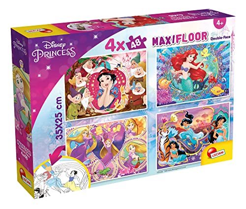 Liscianigiochi Lisciani Giochi - Disney puzzel Maxifloor 4 x 48 Princess, kleur 91744