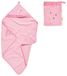 Badstof babyset met capuchon en washandje