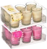 Arte regal geurkaarsen set - 6x orchidee - 6x vanille - in glas - 8 branduren