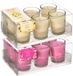 Arte regal geurkaarsen set - 6x orchidee - 6x vanille - in glas - 8 branduren