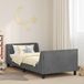 Maison Exclusive Cadre de lit pour enfant avec tête de lit, gris foncé, 90 x 190 cm, velours