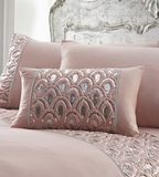 Portfolio Ritz Lovertjes Diamante Verfraaid Zilver Gevuld Bed/Sofa Accessoire 32x50cm, 1 x Boudoir Kussen