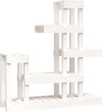 vidaXL - Plantenstandaard - 92x25x97 cm - massief grenenhout - wit