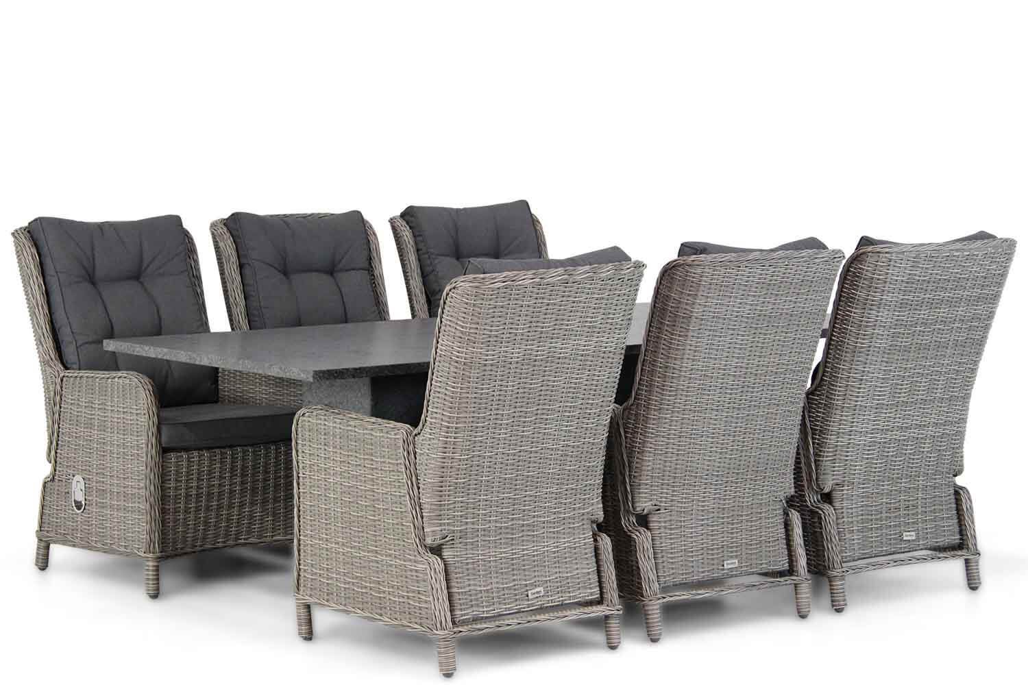 Garden Collections Kingston/Graniet 220 cm dining tuinset 7-delig