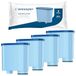 Wessper Waterfilter voor Koffiemachine, Filter met Actieve Kool, Compatibel met Saeco- en Philips Koffie Machine Waarin de Filters CA6903/00 en CA6903/10 Worden Gebruikt - 4 stuks