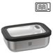GEFU 12776 Provido Boîte de conservation Rectangulaire Contenant 2,6 l Noir, Acier inoxydable