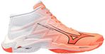 Mizuno Wave Lightning Elite Mid Indoor Schoenen Unisex Volleybal Flamingo Koraal/Lava Oranje/Wit Maat 45