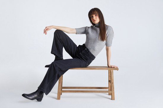 Cup of Joe Denim Lulu Wide Leg Jeans Black VT