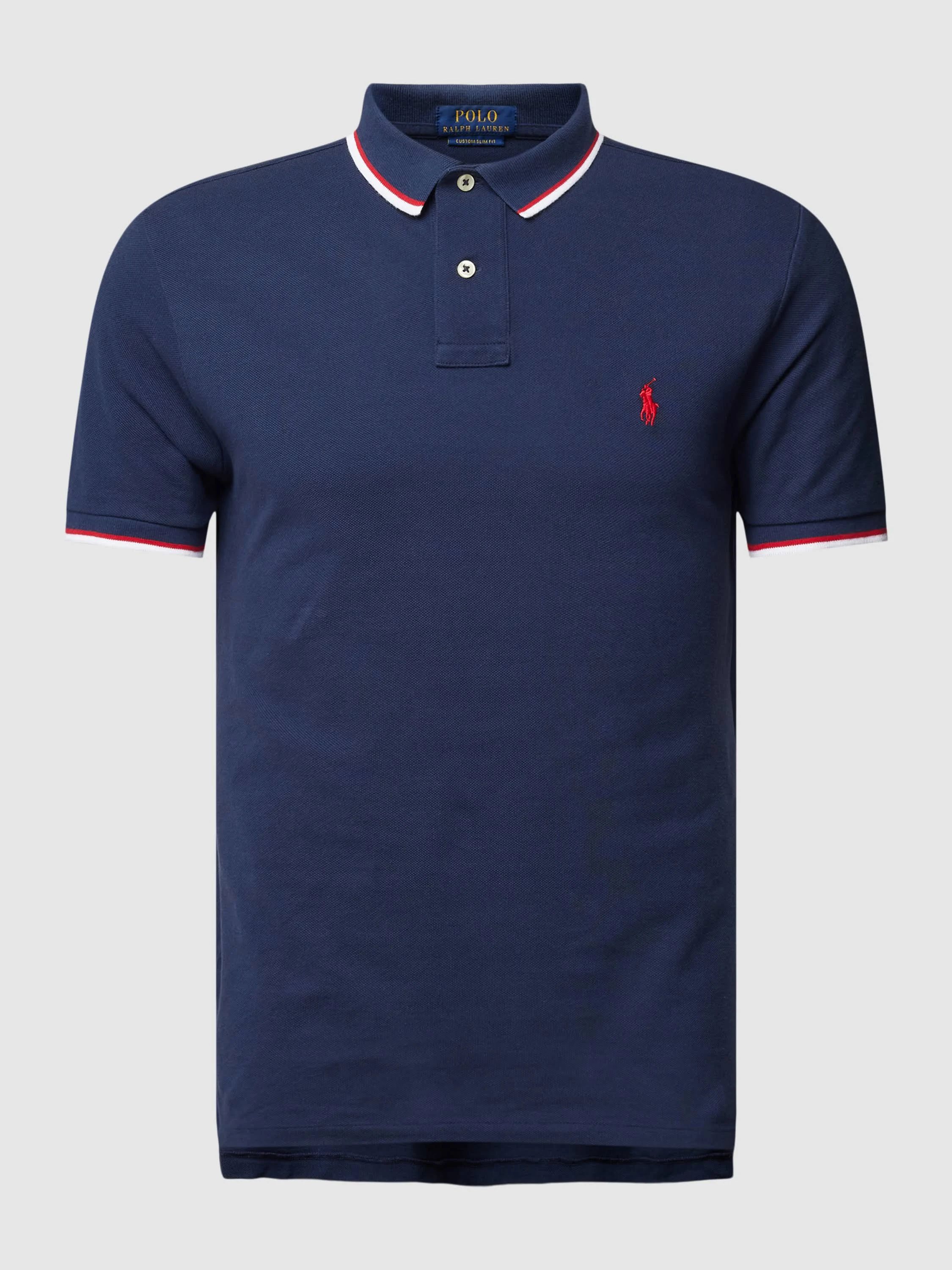 POLO Ralph Lauren Regular Fit Polo with Contrast Trim - Newport Navy