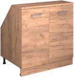 Vicco Rion Kast voor schuine wand – 80 x 81.6 cm met 2 deuren, kastromp 60 cm diepte Krachtige eik goud
