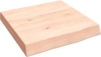 vidaXL Wastafelblad 40x40x(2-6) cm onbehandeld massief eikenhout