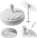 Parasolstandaard rond pour jardin et terrasse - Remplissable avec sable, eau ou gravier - Blanc - Plastique