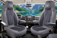 Bremer Sitzbezüge Premium Camper stoelhoezen voor Etrusco V 5.9 DF V 6.6 SF LT4 in Grijs (2 losse stoelen)
