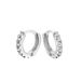 Lucardi Meisjes Oorring met plating - Rond - Zirkonia - Cadeau - Echt Zilver - Zilverkleurig