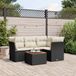 Maison Exclusive - Ensemble de jardin, composé de 5 pièces avec coussins, noir, en polyrotin
