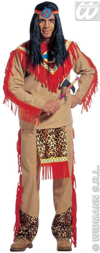 Widmann Indiaan Kostuum Chief Indiaan Raging Bull Kostuum Man Small Carnaval kostuum Verkleedkleding
