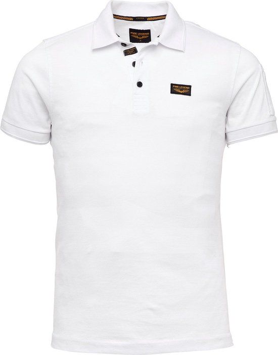PME Legend - Polo Wit - Modern-fit - Heren Poloshirt Maat XL