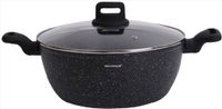 Klausberg 7672 - Casserole en marbre - 28 cm - noir - avec couvercle