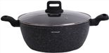 Klausberg 7672 - Casserole en marbre - 28 cm - noir - avec couvercle