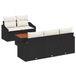 vidaXL Tuinbank, 4-zits, Zwart en Wit, Polyrattan