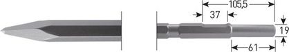 Rotec 6-kant Puntbeitel 380mm 6-kant ø21,0 / ø19x66 - 2154006