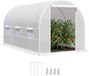 Outsunny Tunnelkas - PE, metaal - 400x200x200cm - Wit