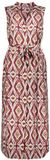 Geisha 67331-26 Jurk V-hals Mouwloos Lang Katoen Elastaan Paisley Grijs L (40)