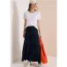 Maxirok met volants en elastische tailleband