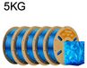 Snelprintend PETG filament - filament pour imprimante 3D - 1,75 mm FDM - Vitesse d'impression élevée 30–500 mm/s - Bobine de 5 kg - Bleu transparent