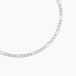 Collier Or Blanc Maille Alternée 1/3