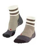 FALKE Dames Wandelsokken TK2 Explore Short Stripe W Sso wol functioneel materiaal anti-blaar dik 1 paar, Beige Melange 4043, 35-36