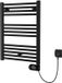 Plieger Elba Elektrische handdoekradiator – Handdoek verwarmer – Met klokthermostaat – 70.2 cm x 50 cm – 300 Watt – Mat zwart