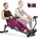Sunny Health & Fitness Compacte verstelbare roeitrainer met 12 weerstandsniveaus voor complete lichaamstrainingen en optionele gratis SunnyFit App Verbeterde connectiviteit