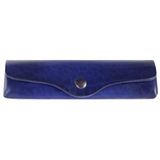 Mika Leren brillenkoker 15 cm blauw