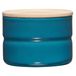 Riess Pot de stockage 230 ml, Émail avec Couvercle en Bois, Bleu