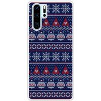 P30 Pro Blauwe kersttrui Beschermende siliconen hoes
