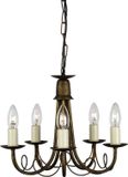Steady Lighting Landelijke Kroonluchter - Metaal - Zwart - E14 - 37cm