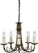 Steady Lighting Landelijke Kroonluchter - Metaal - Zwart - E14 - 37cm